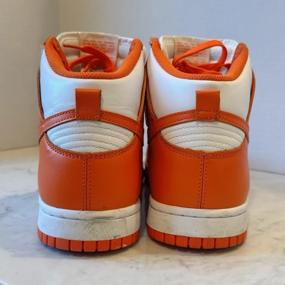 Nike Dunk High Top Retro Syracuse Orange White Swoosh Lace Up Men 8.5 DD1399-101